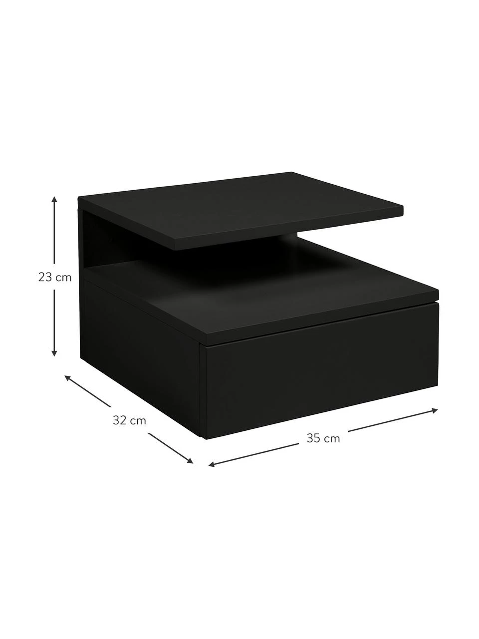 Wand-Nachttisch Ashlan mit Schublade, B 35 x H 23 cm 3 Wand-Nachttisch Ashlan mit Schublade, B 35 x H 23 cm – Bild 3