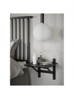 Rowico Wand-Nachttisch Camrose aus Eichenholz in Schwarz, B 40 x H 35 cm 10 Rowico Wand-Nachttisch Camrose aus Eichenholz in Schwarz, B 40 x H 35 cm -Schlafzimmer Verkäufe 2022 Wand Nachttisch Camrose aus Eichenholz in Schwarz 4