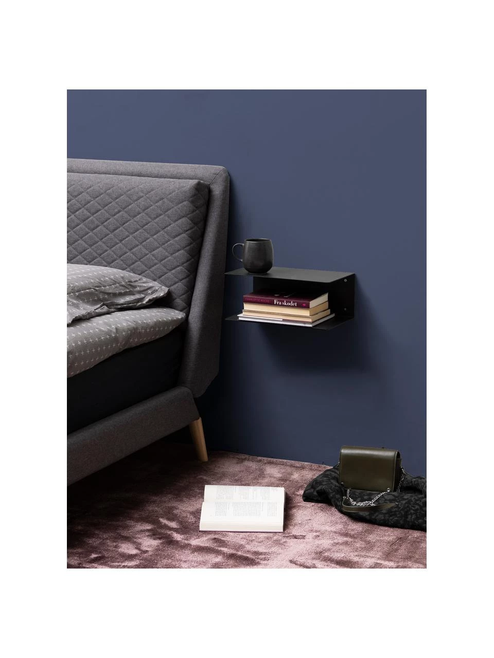 Westwing Collection Wand-Nachttisch aus Metall Neptun, 2 Stück, B 35 x H 14 cm 2 Westwing Collection Wand-Nachttisch aus Metall Neptun, 2 Stück, B 35 x H 14 cm – Bild 2