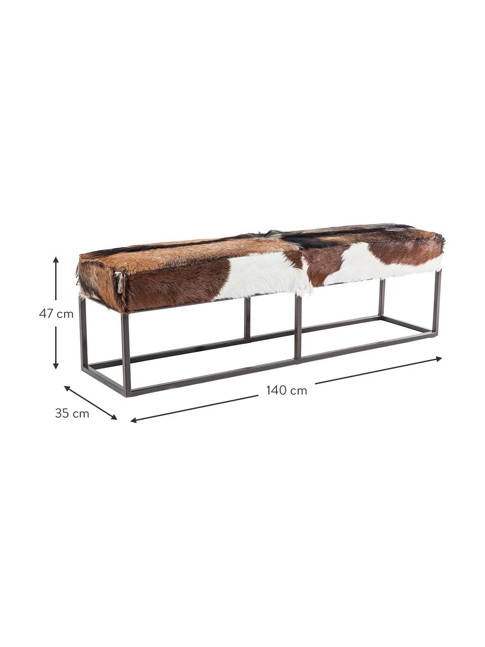 Kare Design Ziegenfell-Sitzbank Country Life, B 140 x H 47 cm 2 Kare Design Ziegenfell-Sitzbank Country Life, B 140 x H 47 cm – Bild 2